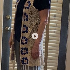 Boho style sweater vest